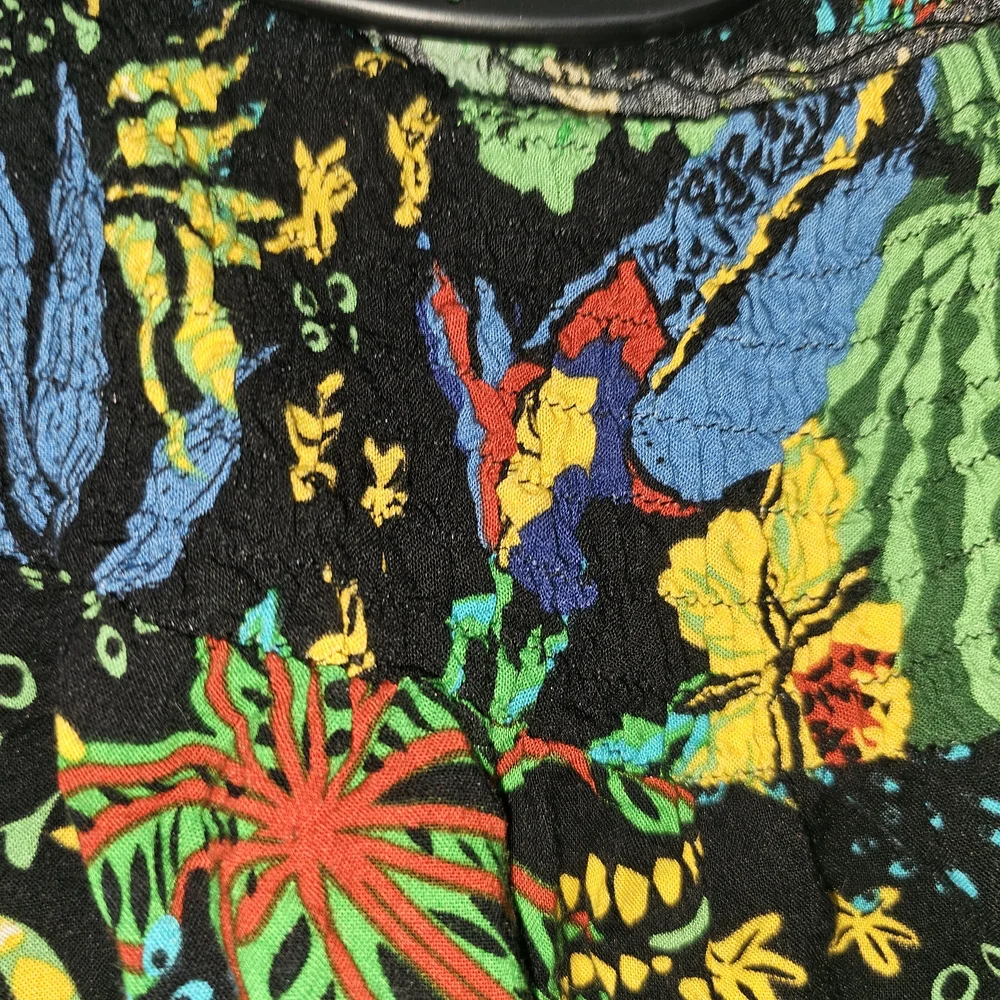 Island Planet Women's Colorful Tropical Print Leisure Palazzo Harem Pants Sz XS - Picture 4 of 7